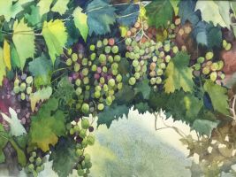 Картина "Красный виноград"