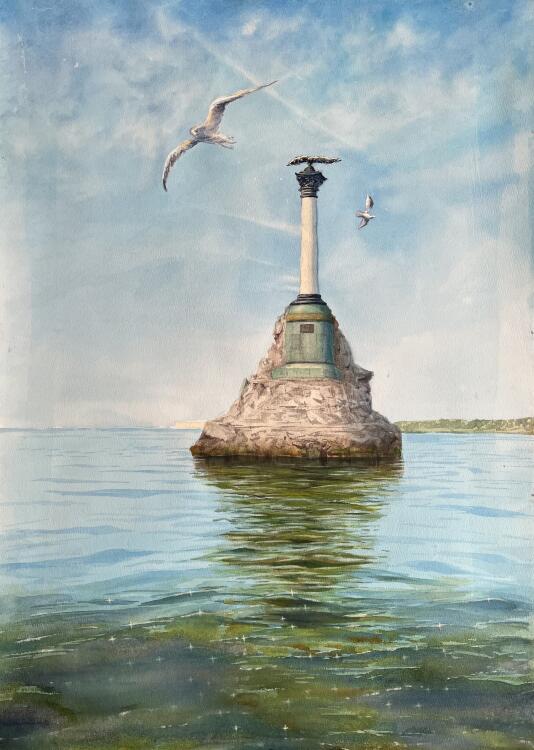 Картина «Памятник затопленным кораблям в Севастопольской бухте» Картина «Памятник затопленным кораблям в Севастопольской бухте»