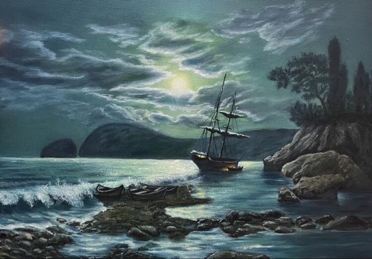 Пейзаж «Лунная ночь» Пейзаж «Лунная ночь»