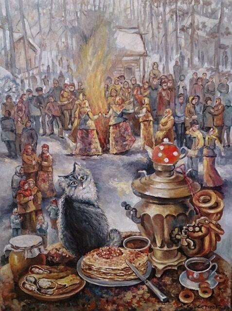 Масленица художник Алексей Корабельников