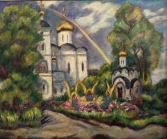 Картина "Троицын день в Дмитрове"