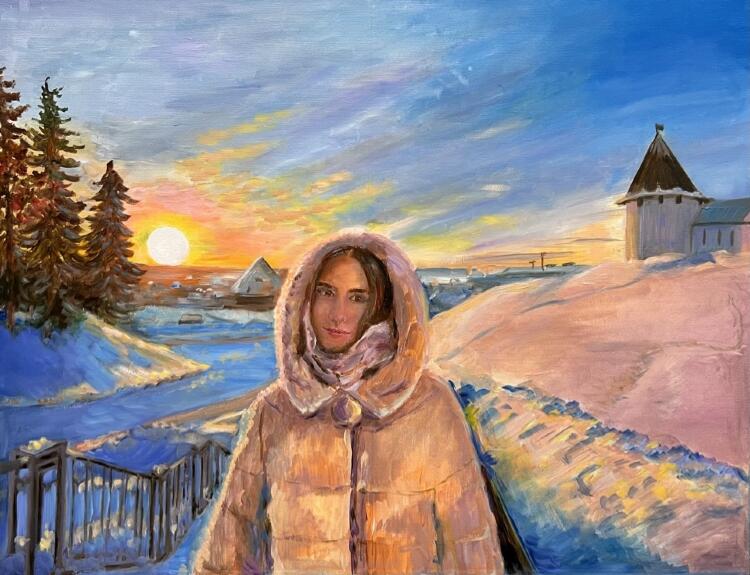Картина «Морозный вечер»