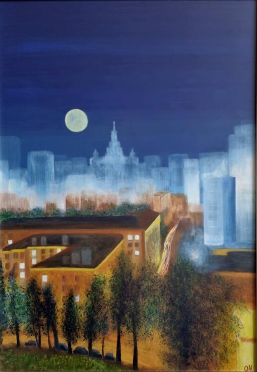 Картина «Москва, лунный свет»