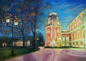 Пейзаж «Царицыно.  Вечерние огни»