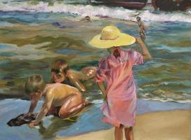 Жанровая картина «На пляже. Х. Соролл»