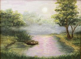 Картина "Туманное утро"