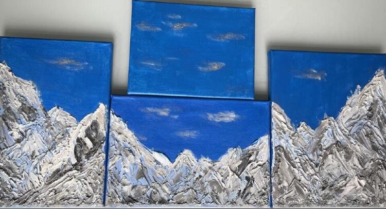 Картина «Горы и перистые облака»