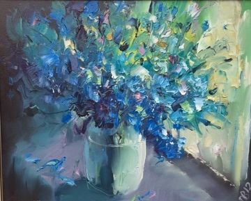 Натюрморт "Букет с васильками"