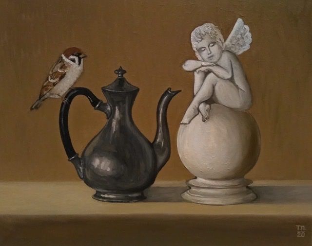 Картина «Воробей и ангел»