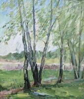 Пейзаж «Улыбнулись сонные березки»