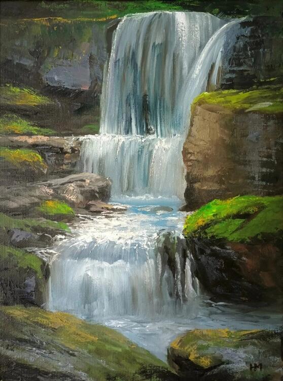 Картина "Каверзинский водопад"
