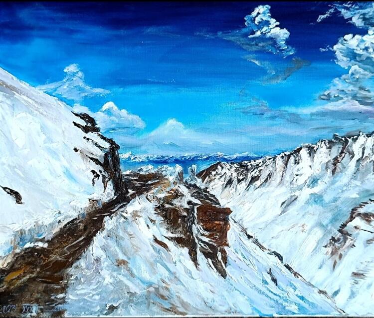Картина "Перевал Кхардунг-Ла. Ладаку" Картина "Перевал Кхардунг-Ла. Ладаку"