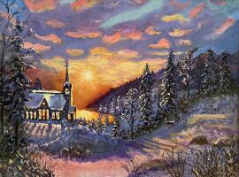 Картина "Зимний вечер"