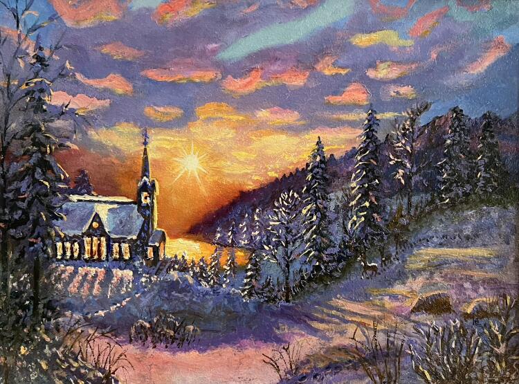 Картина "Зимний вечер"