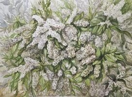 Натюрморт «Черемуха душистая с весною расцвела…»