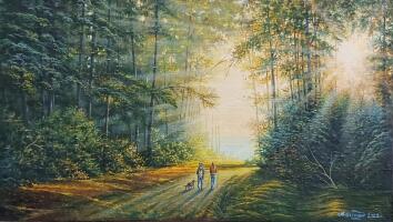 Пейзаж "Прогулка в лесу"