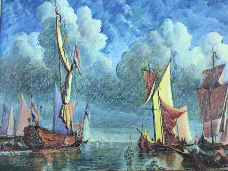 Картина "Морской пейзаж в голландском стиле"