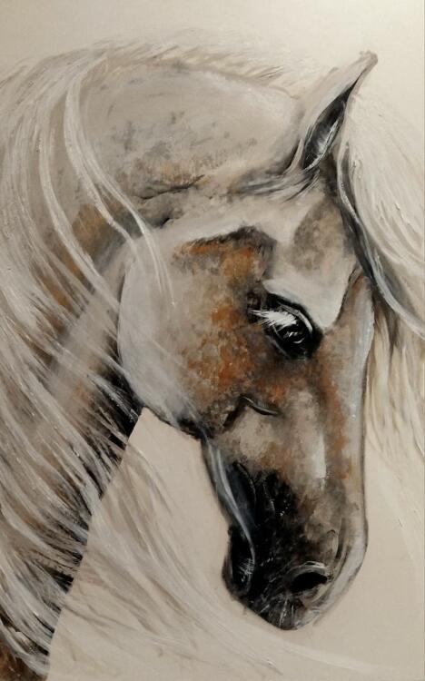 Картина "Белая лошадь»