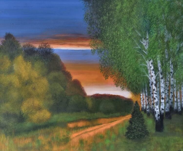 Картина «Березовый рассвет»