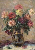 Картина "Цветы в греческой вазе"