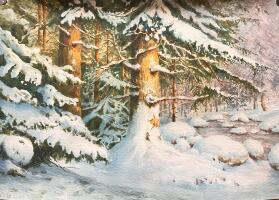 Пейзаж «Снежный лес»