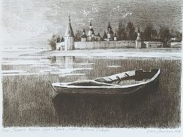 Литография «Тишина Белого озера»