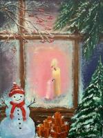 Натюрморт «Новогодняя открытка»