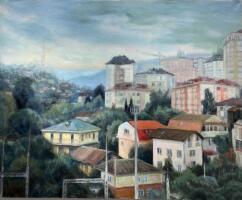 Картина "Сочи. Вид на курортный проспект"