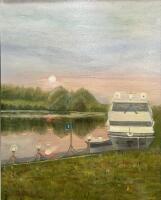 Натюрморт "Яхта на берегу Волги"