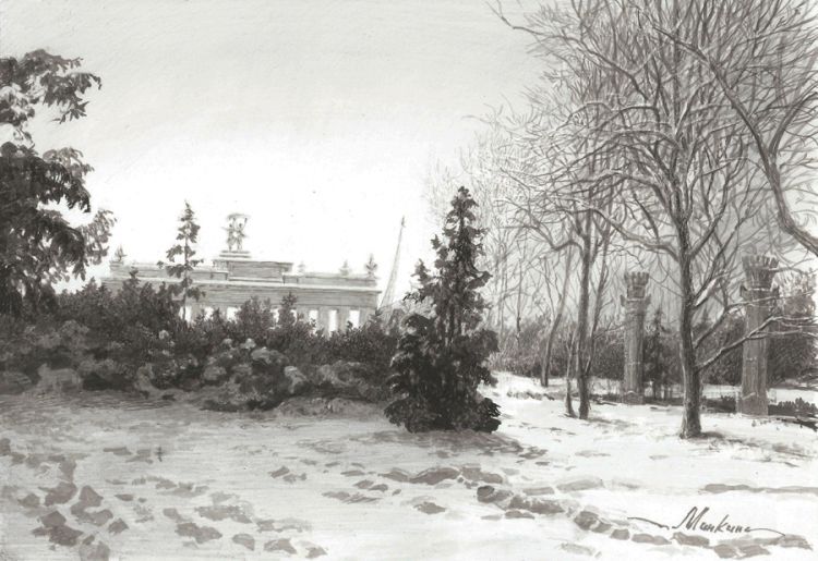 Картина "Зима на ВДНХ"