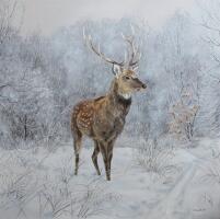 Картина «Лес. Зима. Олень»