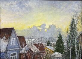 Картина «Дачный поселок»