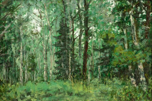 Картина "Челобитьевский лес"