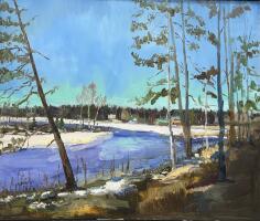 Пейзаж «Река Мста зимой»