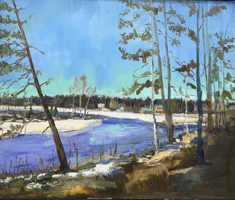 Пейзаж «Река Мста зимой»