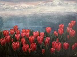 Картина «Весна в горах»