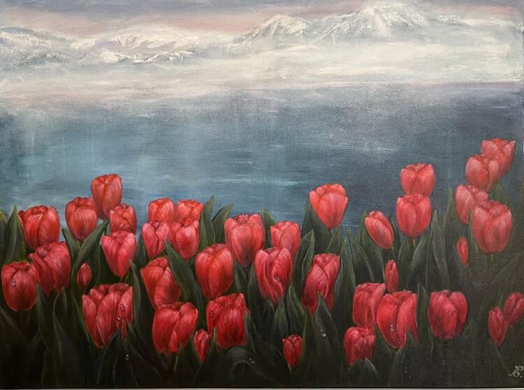 Картина «Весна в горах»