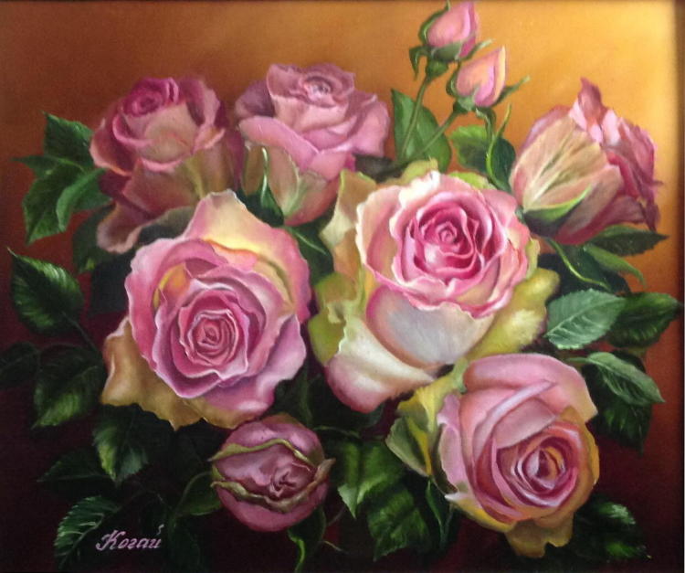 Картина "Розовая нежность"