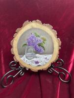 Срез на дереве дуба «Нежность в стекле»